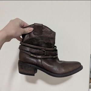 Brown Leather Ankle Boots